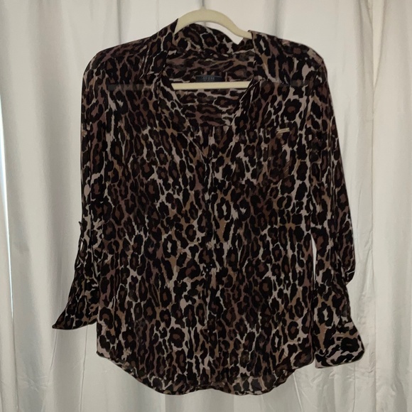 Guess Tops - Guess Animal Print Blouse Size L